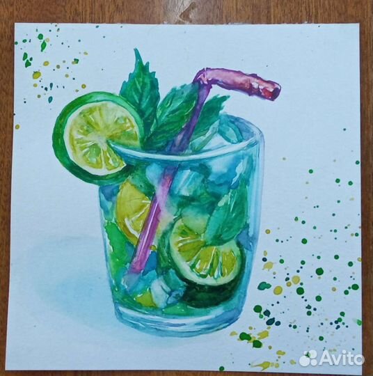 Акварельные картины, изделия из бисера