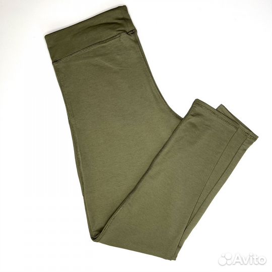 Леггинсы H&M лосины L хаки хлопковые