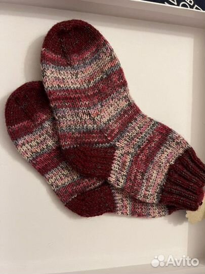 Носочки детские вязаные ручной работы теплые