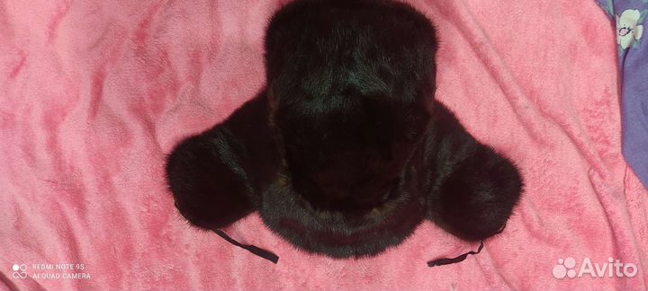 Шапка ушанка норковая, цельная