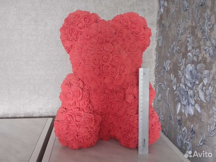 Мишка из роз 40 см