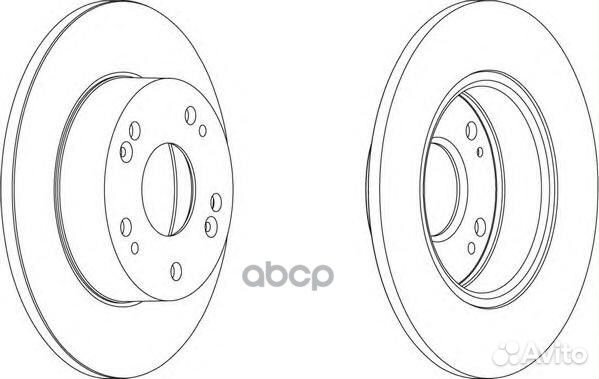 Диск тормозной honda accord 2.0-2.4 03- задний