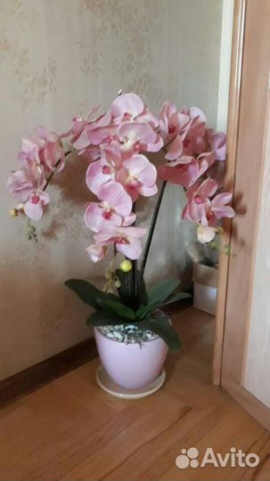 Исскуственная орхидея в горшке