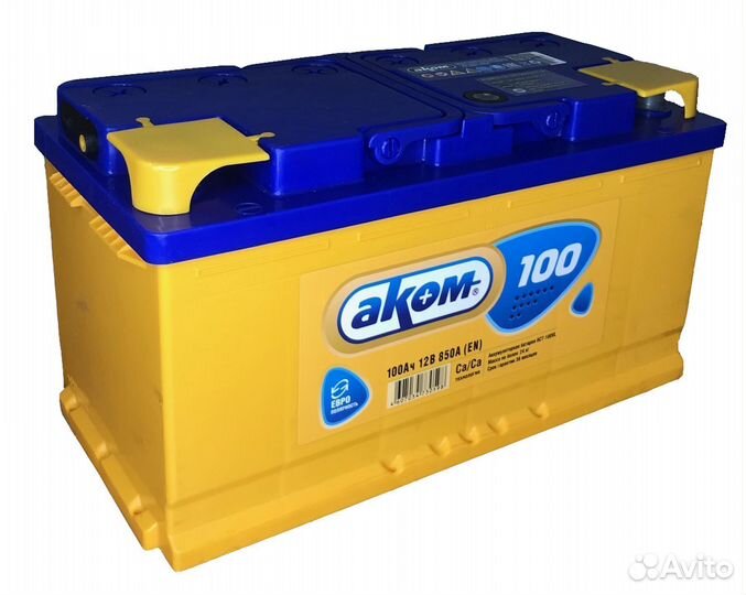 Новый аккумулятор akom 100Ah 850А Е\П