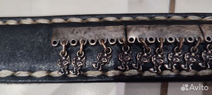 Мужской кожаный ремень ручной работы