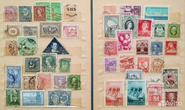 Альбом с почтовыми марками разных стран