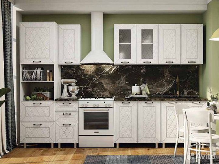 Кухня Афина айс Тумба 5Р1 корп белый, фасад 5Р1