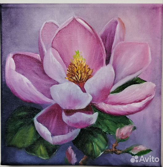 Картина маслом на холсте. Магнолия