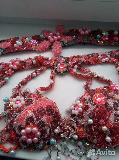 Пояс и лиф ручной работы для восточных танцев