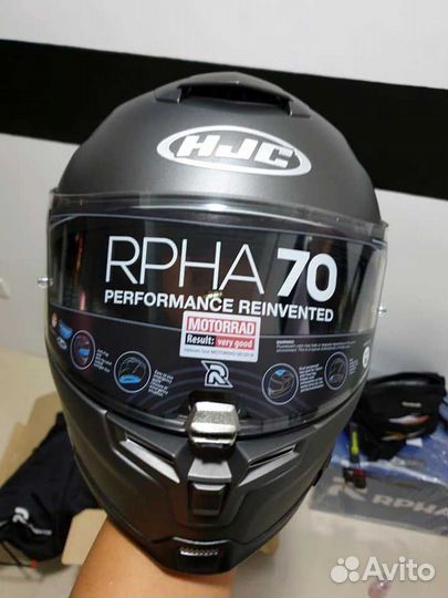 Мотошлем HJC rpha 70 semi flat titanium