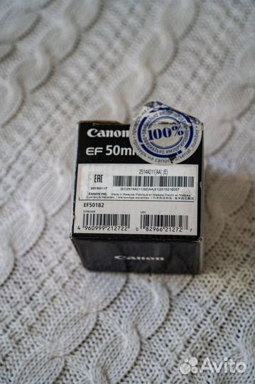 Коробка для обьектива Canon 50 1.8 с инструкцией