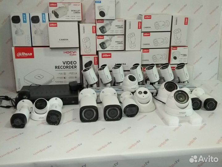 Комплект видеонаблюдения 19 камер с микрофоном