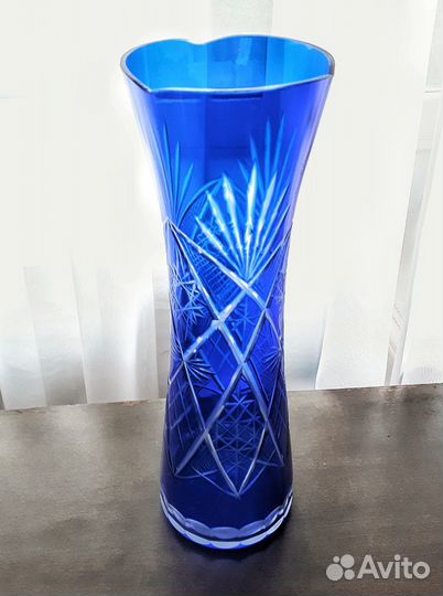 Синий хрусталь винтаж,40-50е гг
