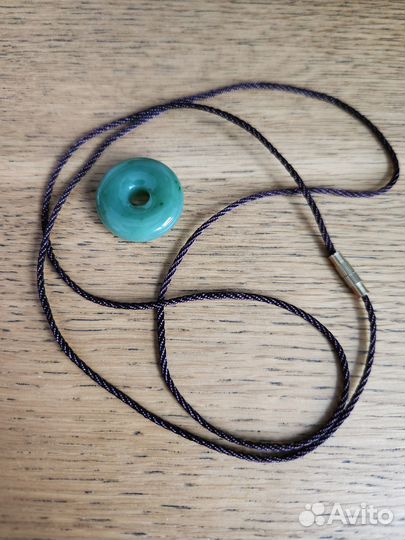 Диск Би из саянского нефрита 25х7мм