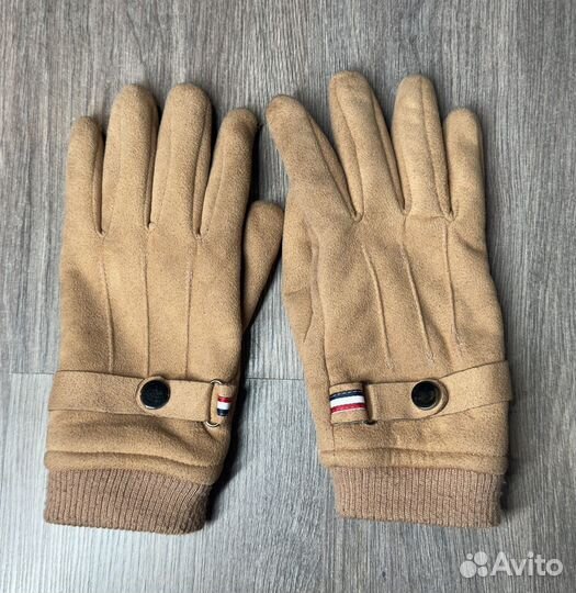 Tommy hilfiger перчатки замшевые