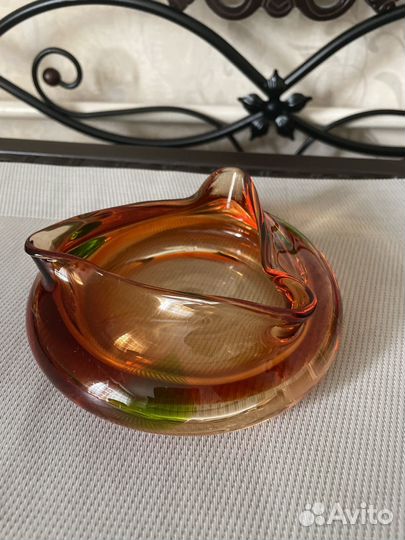 Пепельница богемское стекло. Чехия