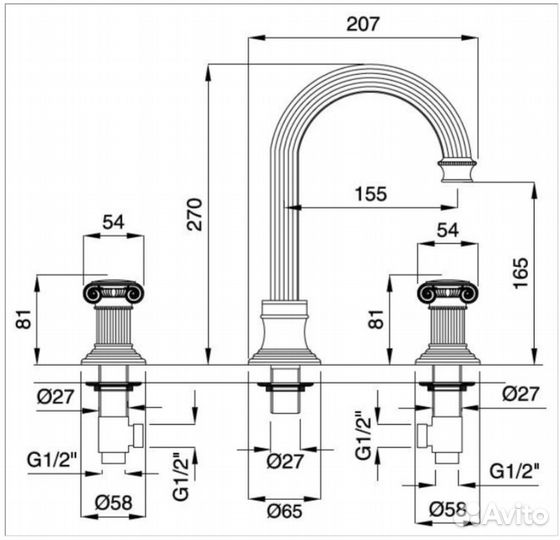 Cezares Смеситель olimp-BLS2-A-02-M