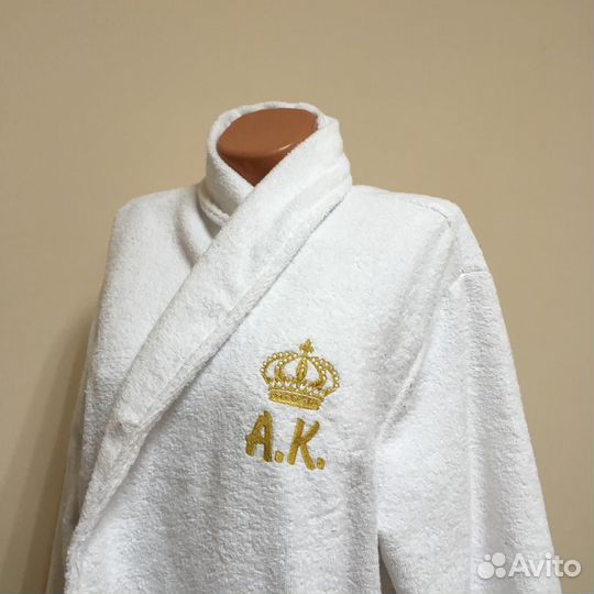 Плюшевый халат с именной вышивкой на заказ