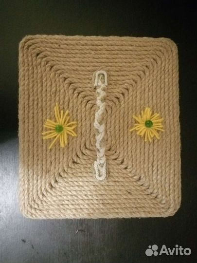 Декаративная шкатулка из джута