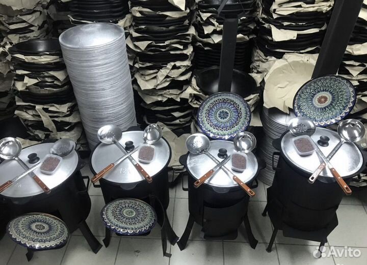 Казан с печкой. большой выбор