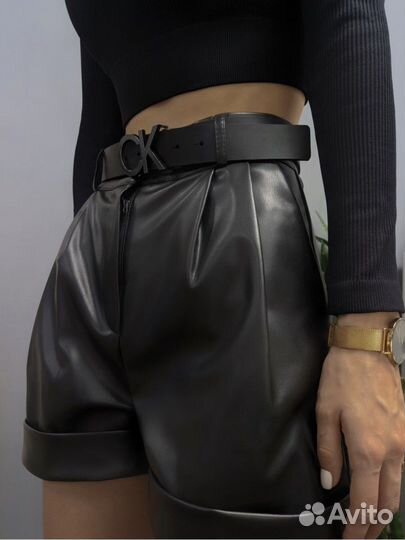 Шорты из эко кожи