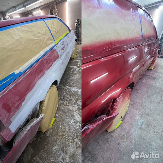 Покраска автомобиля,полировка, обработка