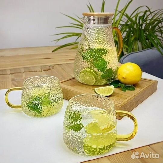 Набор кружек 2 шт glass cup
