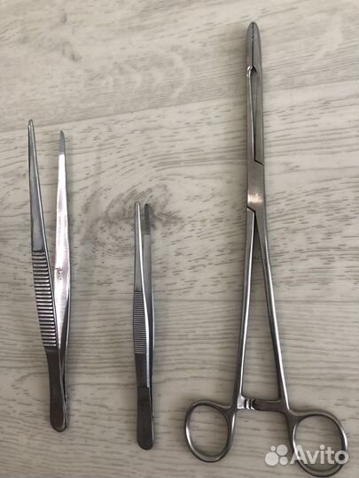 Корнцанги, Пинцеты,хирургический зажим