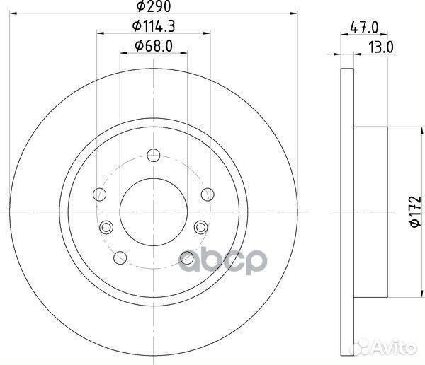 Диск тормозной зад ND2048K nisshinbo