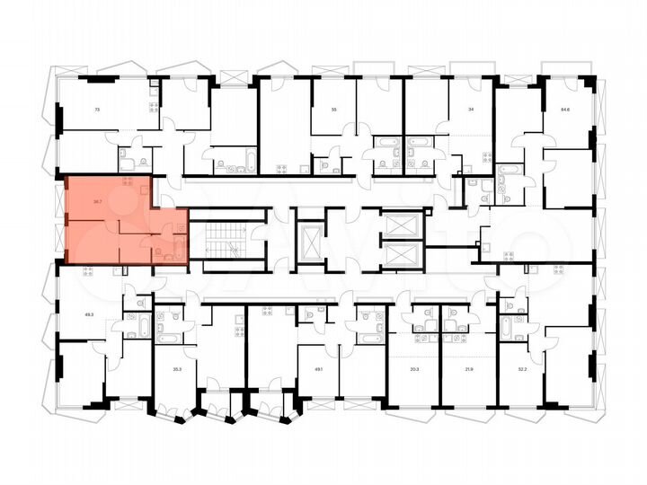 1-к. квартира, 36,7 м², 10/23 эт.