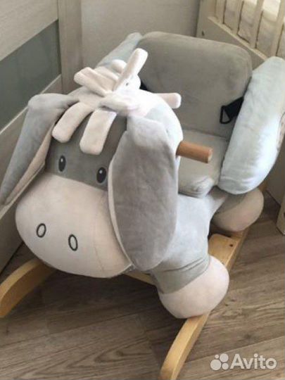 Качалка ослик мягкая с сидением nattou