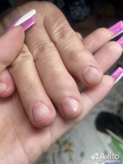 Маникюр наращивание ногтей
