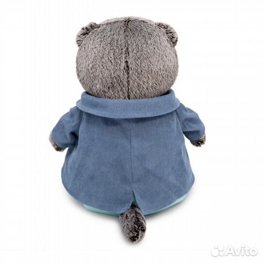 Кот Басик 22 см в голубом пиджаке