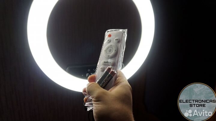 Кольцевая Лампа 36 см со Штативом Светло-Алебастро