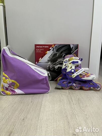Роликовые коньки и сумка Disney Рапунцель