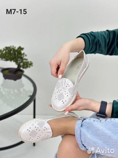 Мокасины женские летние