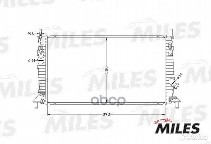 Радиатор ford focus 1.4-2.0/2.0TD 04- acrb014 M