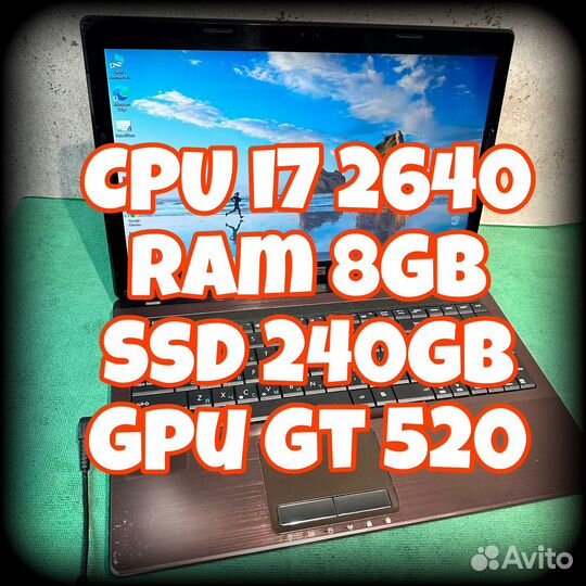 Asus i7 2640, 8Gb, GT 520, SSD 240 игры