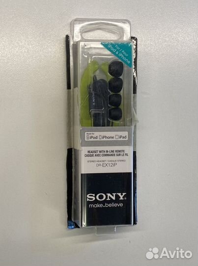 Наушники sony с микрофоном для iPhone iPad