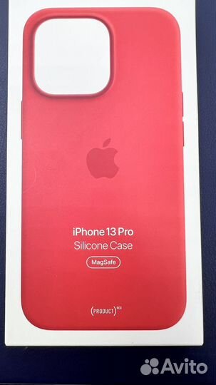 Apple silicone case iPhone 13 pro красный