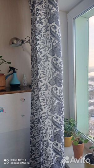 Шторы Икеа х/б, длина 245 см
