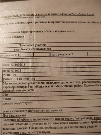 Участок 7,4 сот. (СНТ, ДНП)