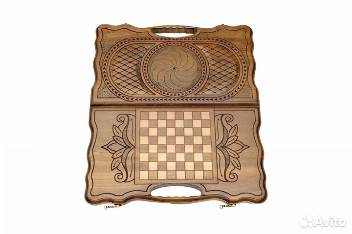 Нарды резные Цветок свободы 41 х 46 см бук Армения 62672