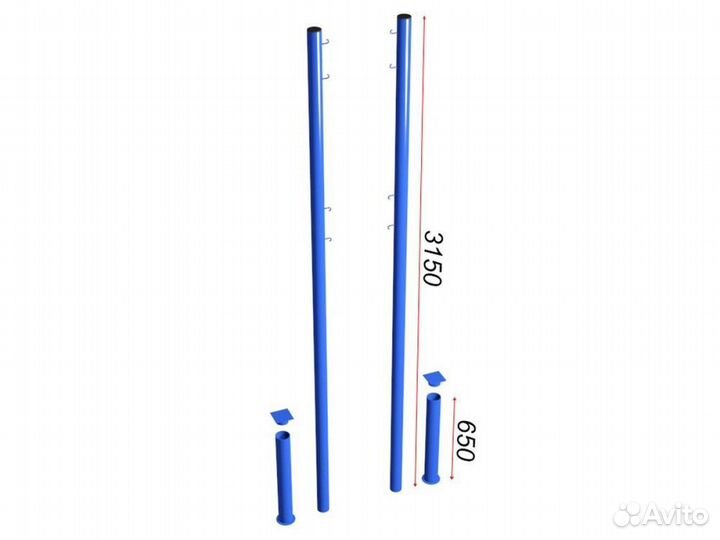 Стойки волейбольные уличные (со стаканами) 03.110