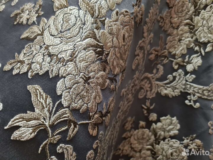 Роскошные шторы с вышивкой блекаут 2шт