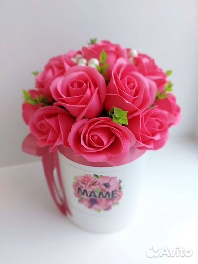 Букеты из мыльных цветов на 8 марта