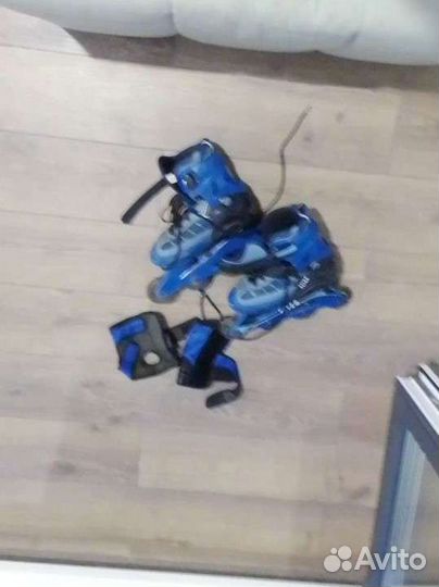 Детские ролики и защита на руки