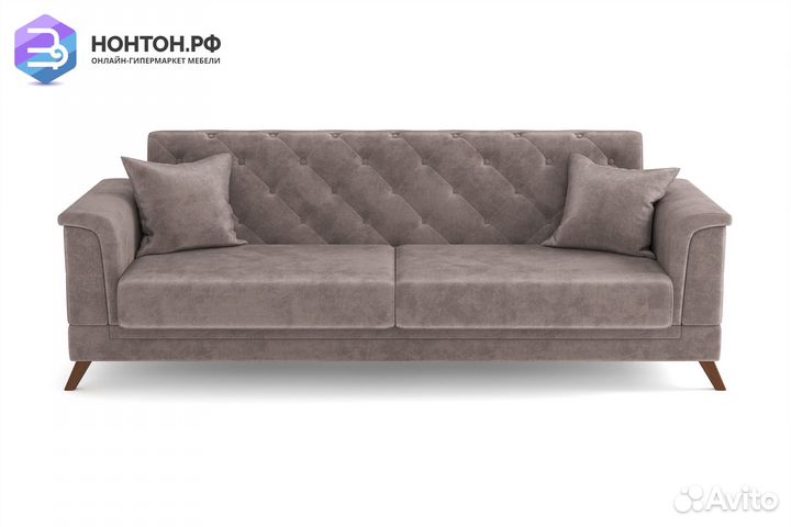 Диван книжка Амарант серо-коричневый