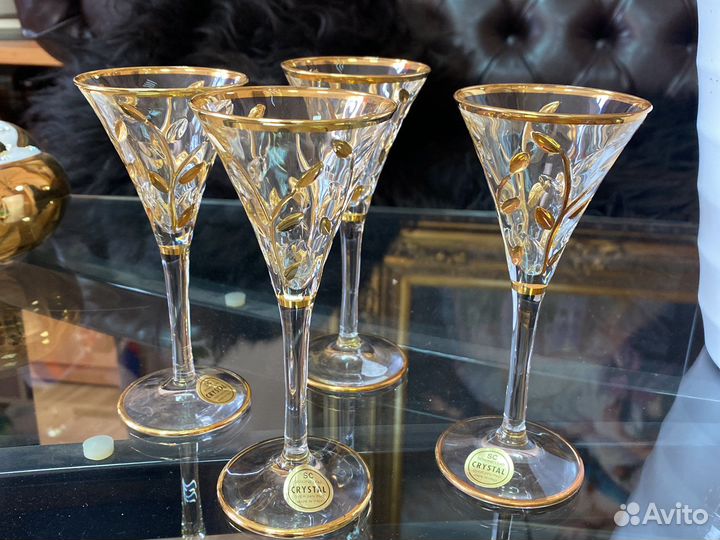 Рюмки-фужеры Италии хрусталь