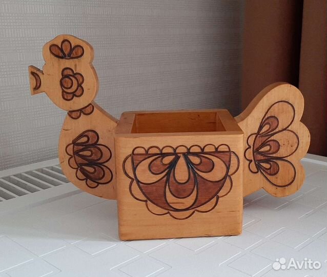 Подставка, коробочка, шкатулка деревянная СССР